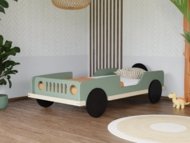 BENLEMI lastevoodi-džiip BEEP, 80x160 cm., White, JP-0063/80X160-BIL