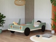 BENLEMI lastevoodi-džiip SAFARI, 80x160 cm., Sage green, JP-0064/80X160-SAL
