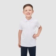 MAMAJUM polo lühikeste varrukatega t-särk särk, kootud, 10-000007, valged, 116/122 cm