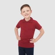MAMAJUM lühikeste varrukatega polo särk, 10-000005, kirsi värv, 140/146 cm