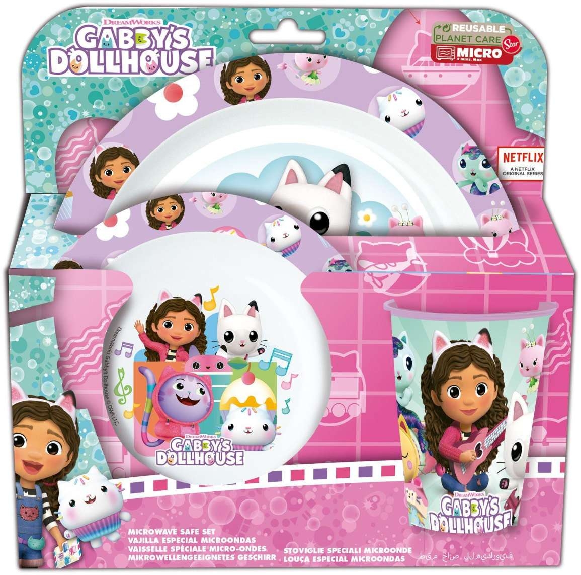 Ohutu Color GABBY'S DOLLHOUSE mikrolaineahjus ohutu komplekt, 35808 | SnÀkitopsid ...