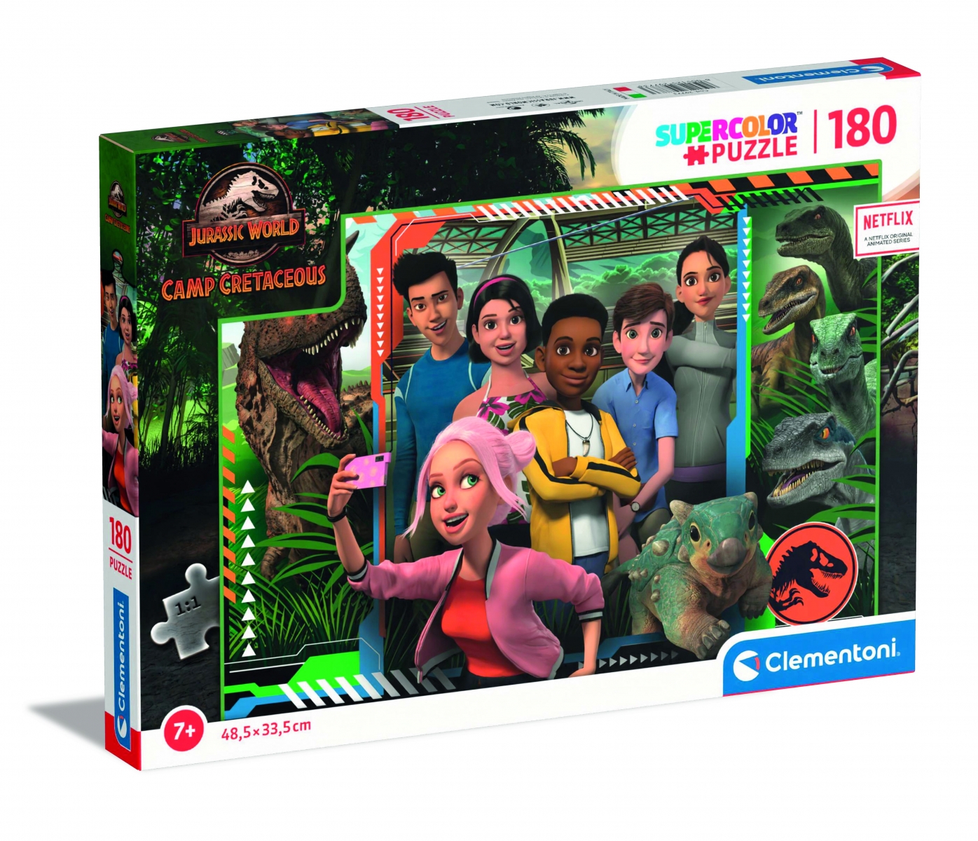 CLEMENTONI puzzle Jurassic World Camp Cretaceous,180pcs, 29354 | Pusled ...