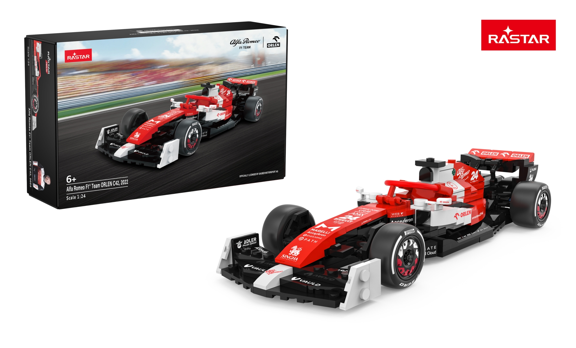 RASTAR 1:24 kokkupandav auto mudel Alfa Romeo F1, 92300 | Plastikust
