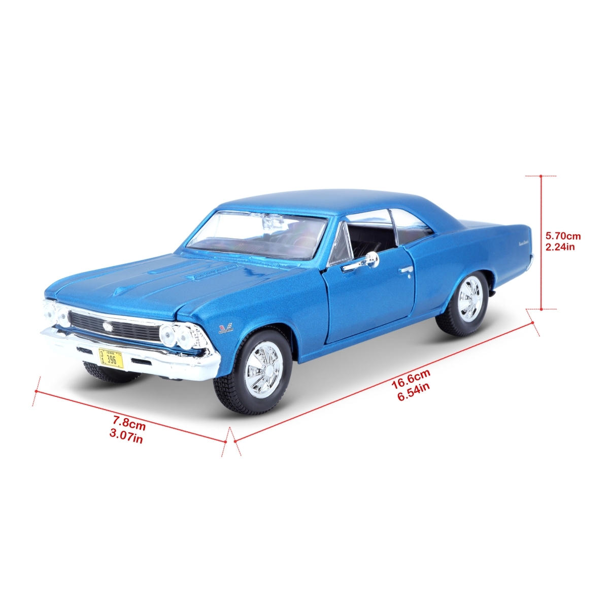 MAISTO DIE CAST 1:24 Special edition Auto mudel 1966 Chevrolet Chevelle ...