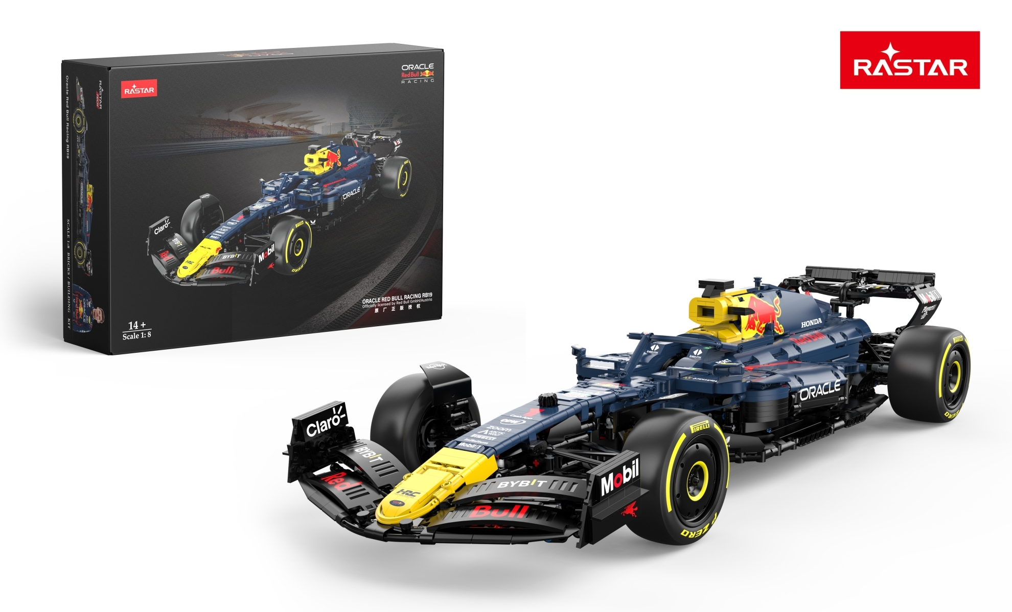 RASTAR 1:8 kokkupandav auto mudel Red Bull F1 RB19, 92410 | Plastikust