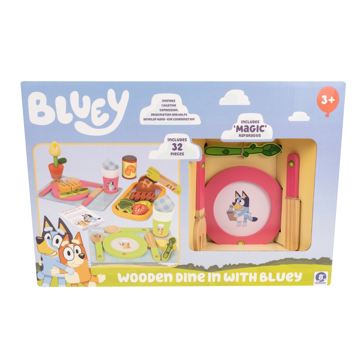 BLUEY puidust õhtusöögikomplekt, 248C | Mängunõud