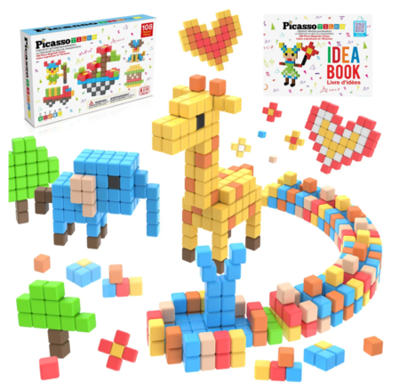 PICASSO TILES Magnetiline konstruktor magnetkuubikud 108 osa, PMC108 