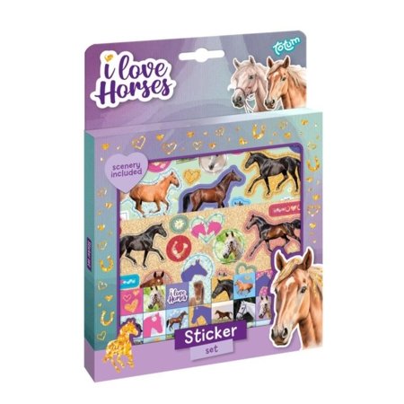 TOTUM kleebiste komplekt I Love Horses, 73159 