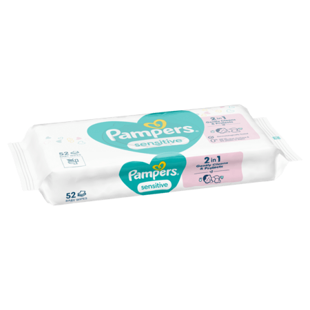 PAMPERS niisked salvrätikud SENSITIVE, 52 tk. 