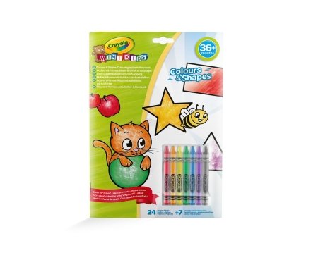 CRAYOLA MINIKIDS loovuskomplekt Colour & Shape Activity Book With 8 Crayons, 25-2727G 