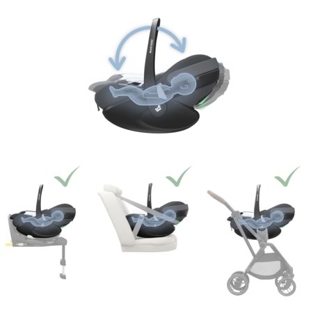 MAXI COSI turvahäll PEBBLE 360 Pro 2, Twillic Graphite, 8052204110 
