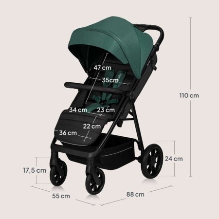 LIONELO käru MIRA, Green emerald 