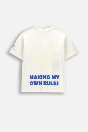 COCCODRILLO lühikeste varrukatega t-särk, ecru, WC6143201NBJ-003-164, 164 cm 