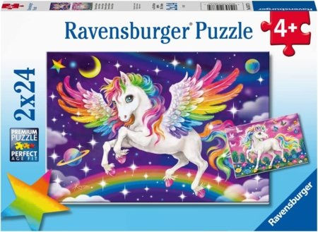 RAVENSBURGER PUZZLE pusle Ükssarvik ja Pegasus, 2x24 tk, 05677 4 