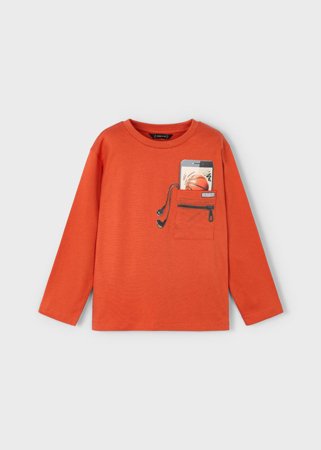 MAYORAL pikkade varrukatega t-särk, orange, 4.078-88 