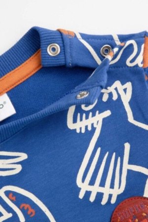 COCCODRILLO sweatshirt BETWEEN FRIENDS BOY NEWBORN, cobalt, ZC4132101BBN-032-086, 86 cm 