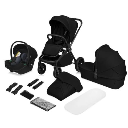 LIONELO universaalne käru MIKA PLUS 3in1, Black onyx 