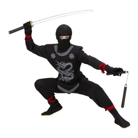 WIDMANN kostüüm „Must Ninja“ (128 cm, 5–7 a), 74526 