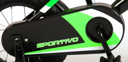 VOLARE Sportivo jalgratas 12" Neoonroheline ja must, 2030.a 2030