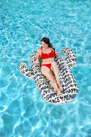 BESTWAY täispuhutav ujumismadrats Summer Quotes Cactus, 1.85m x 1.55m, 43260 43260