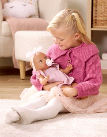LULLABABY beebinukk roosa kleidiga, LBY7302Z 