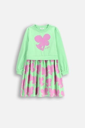 COCCODRILLO pikkade varrukatega kleit MAXITROPIC GIRL KIDS, roheline, WC5129102MGK-011-122, 122 cm 