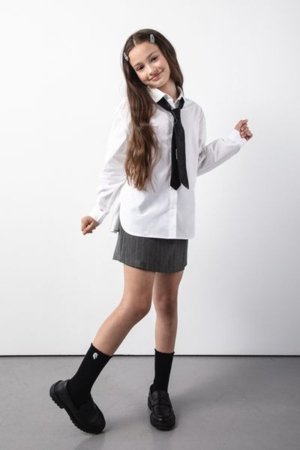 COCCODRILLO pikkade varrukatega särk BACK TO SCHOOL GIRL, valge, WC5140102BSG-001-164, 164 cm 