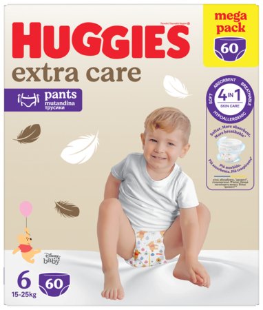 HUGGIES püksmähkmed EXTRA CARE, Box, 6 suurus,  15-25 kg., 30x2 tk., 2668781 
