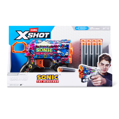 XSHOT mängupüstol Sonic The Hedgehog 8tk, assortii, 36679 