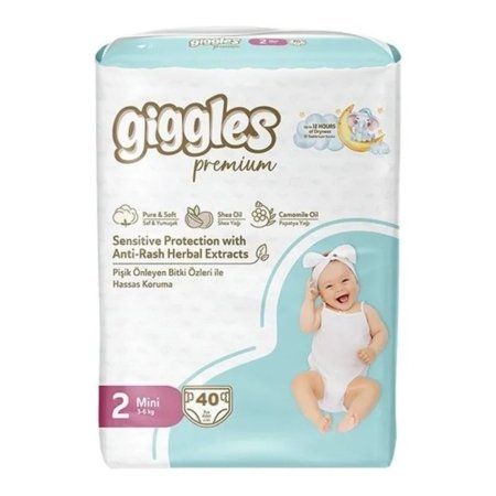 GIGGLES mähkmed Premium Twin Mini, 2 suurus, 3-6 kg, 40 tk 