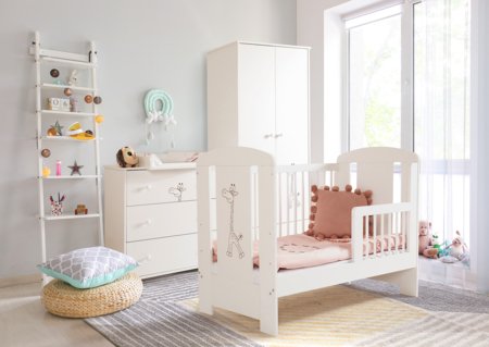 KLUPŚ kahe uksega kapp GIRAFFE, White 