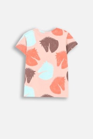 COCCODRILLO t-shirt RODEO GIRL KIDS, powder pink, ZC4143201RGK-033-122, 122 cm 