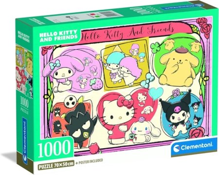 CLEMENTONI HELLO KITTY pusle, 1000 tk., 37118 