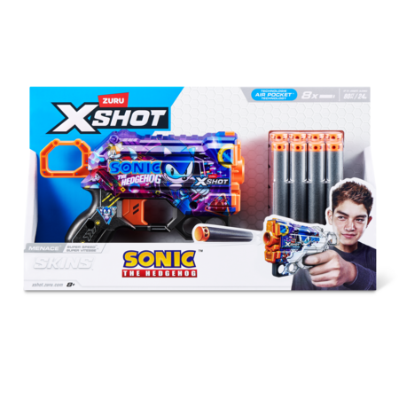 XSHOT mängupüstol Sonic The Hedgehog 8tk, assortii, 36679 