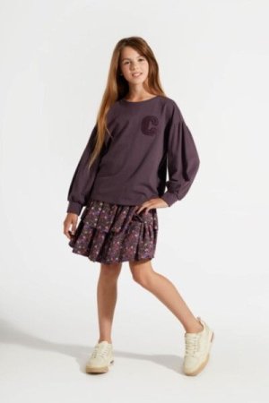 COCCODRILLO long sleeved t-shirt ACADEMY GIRL JUNIOR, lillad, ZC4143103AGJ-016-164, 164 cm 