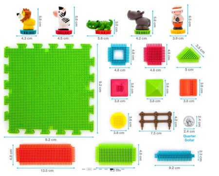 PICASSO TILES Magnetiline konstruktor Hedgehog Safari 100 osa, PTB100-SAFARI 