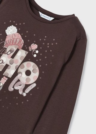 MAYORAL pikkade varrukatega t-särk 6M, chocolate, 4015-57 