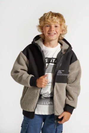 COCCODRILLO fur coat WORLD OF PIXEL BOY JUNIOR, multicoloured, ZC4153101WBJ-022-164, 164 cm 