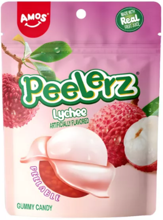 AMOS kummikommid PEELERZ, Lychee, 65 g, MIX1791 