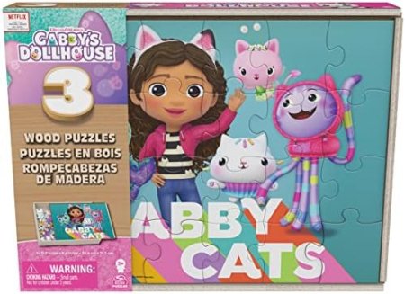 SPINMASTER GAMES puslekomplekt Gabbys Dollhouse, 3 puslet, 6066549 6066549