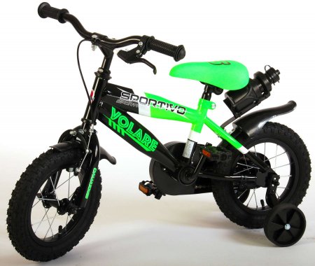 VOLARE Sportivo jalgratas 12" Neoonroheline ja must, 2030.a 2030