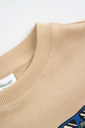 COCCODRILLO pikkade varrukatega t-särk, beež, WC6143102NBK-002-104, 104 cm 