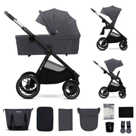 KINDERKRAFT universaalne käru 2IN1 NEA 2.0, deep grey, KSNEA002DGR2000 