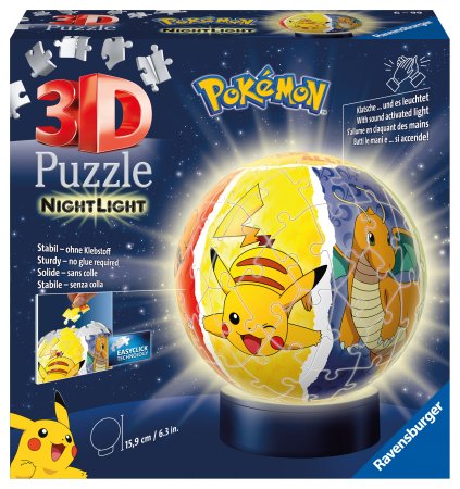 RAVENSBURGER 3D pusle Nightlight Pok?mon, 72tk, 11547 11547