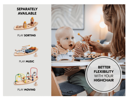 HAUCK kandik söötmistoolile ARKETA PLAY TRAY, White, 808133 