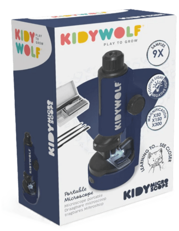 KIDYWOLF kaasaskantav mikroskoop KIDYMICROSCOPE, KIDYMICROSCOPE-BU 