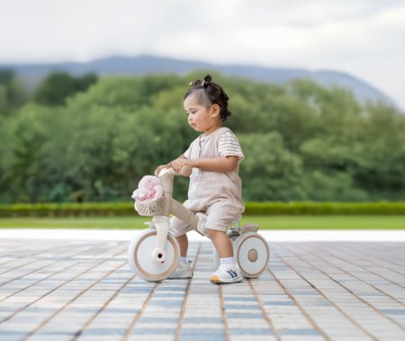 GLOBBER õppekolmerattaline Learning Trike 2in1 Plus, kookospähkli, 737-466 
