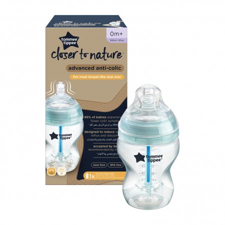 TOMMEE TIPPEE lutipudel ANTI-COLIC, 260 ml, 0 m+, 1 tk., 42256987 42256986