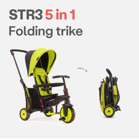 SmarTrike STR3 Plus kokkupandav kolmerattaline, roheline, 5021733 