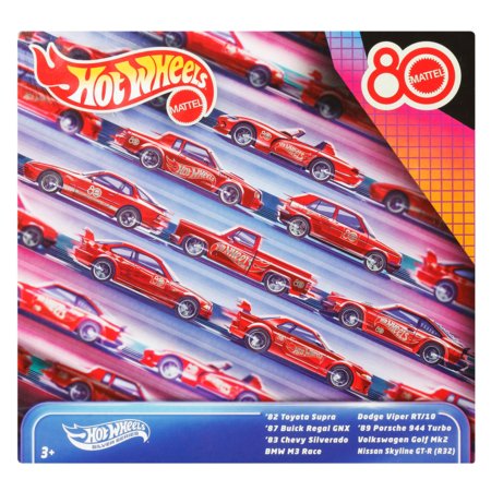 HOT WHEELS Mattel 80. juubeli eriseeria 8-pakk, JGK09 